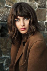 укладка волос с челкой укладка волос с челкой