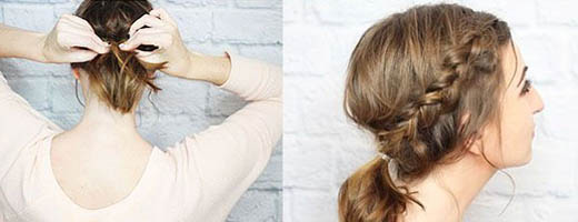 хвост с боковым плетением хвост с боковым плетением