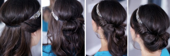 свадебные прически с обручем на средние волосы свадебные прически с обручем на средние волосы