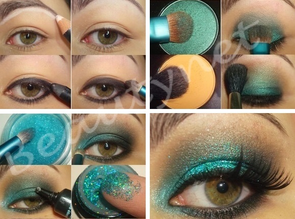 гламурный макияж зеленых глаз гламурный макияж зеленых глаз