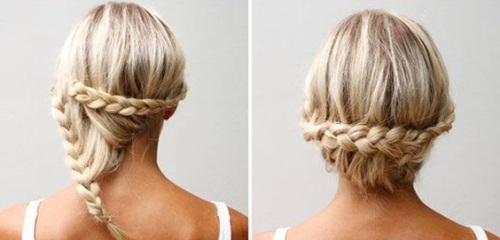 двойная коса на среднией длины волосы двойная коса на среднией длины волосы