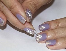 Рисунки на ногтях иголкой Рисунки на ногтях иголкой