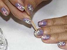 Рисунки на ногтях иголкой Рисунки на ногтях иголкой