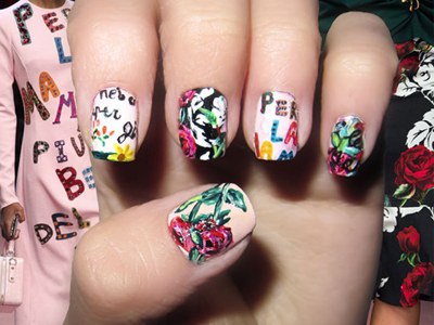 узоры маникюра на тему материнства Дольче и Габбана узоры маникюра на тему материнства Дольче и Габбана