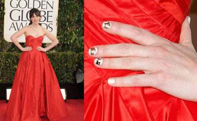 маникюр знаменитостей 2013 Zooey Deschanel маникюр знаменитостей 2013 Zooey Deschanel