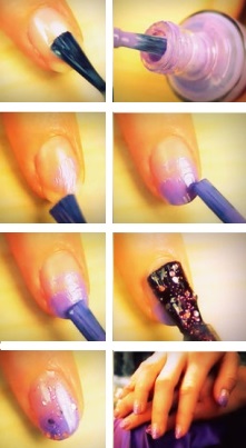 дизайн ногтей в домашних условиях переход цвета дизайн ногтей в домашних условиях переход цвета