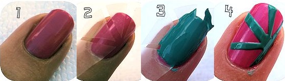 модные ногти со скотчем модные ногти со скотчем