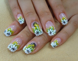 как сделать узор в виде цветов на ногтях как сделать узор в виде цветов на ногтях