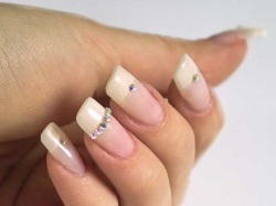 свадебный французский маникюр свадебный французский маникюр