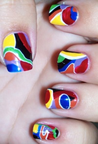 абстракция на ногтях абстракция на ногтях