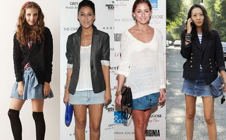 как носить мини юбку из денима как носить мини юбку из денима